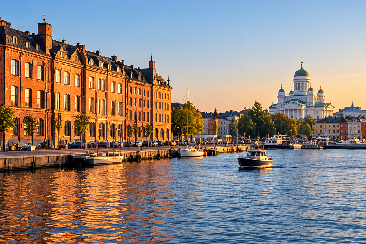 Katajanokan rantamaiseman kuvituskuva